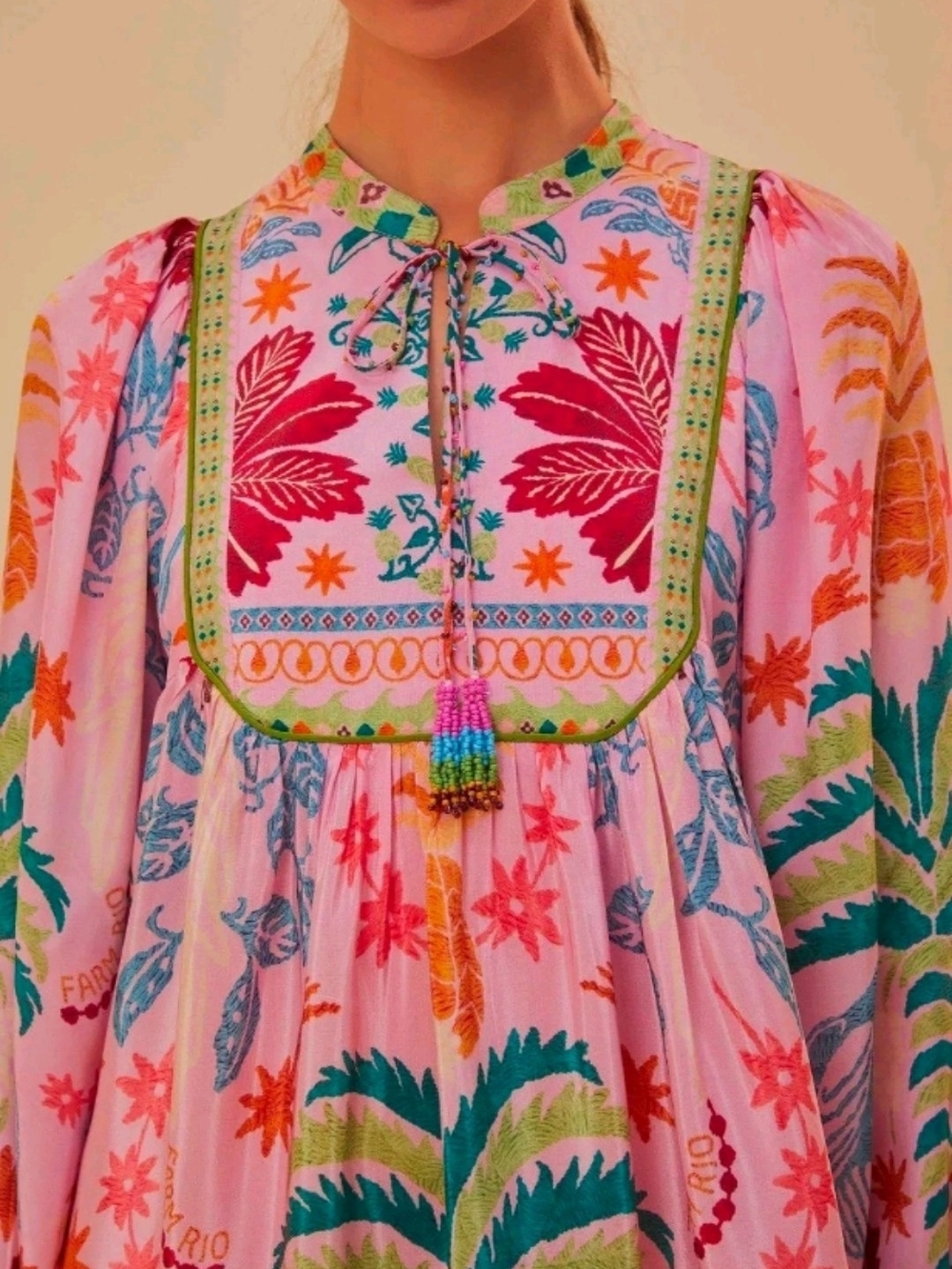 Farm Rio Fruits Queen Scarf Midi Dress, $298 MSRP - Picture 3 of 4